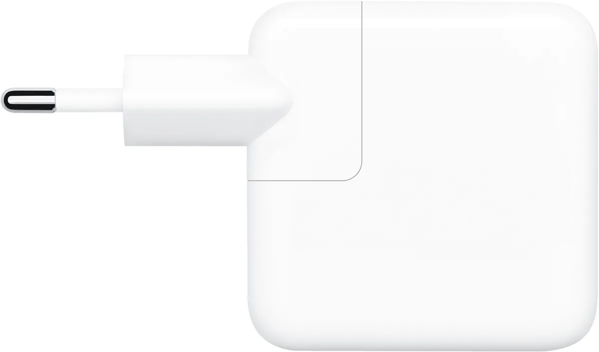 Мережевий зарядний пристрій Apple 35W Dual USB-C White (MW2K3ZM/A) - зображення 1