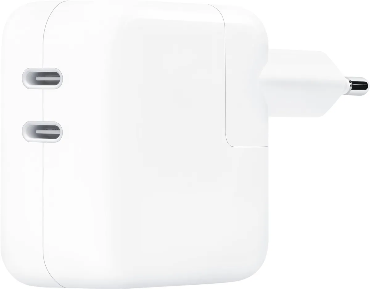 Мережевий зарядний пристрій Apple 35W Dual USB-C White (MW2K3ZM/A) - мініатюра 2