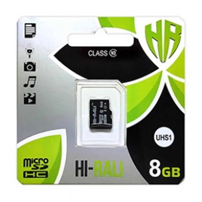 Карта пам`ятi MicroSDHC 8GB UHS-I Class 10 Hi-Rali (HI-8GBSD10U1-00) - мініатюра 2