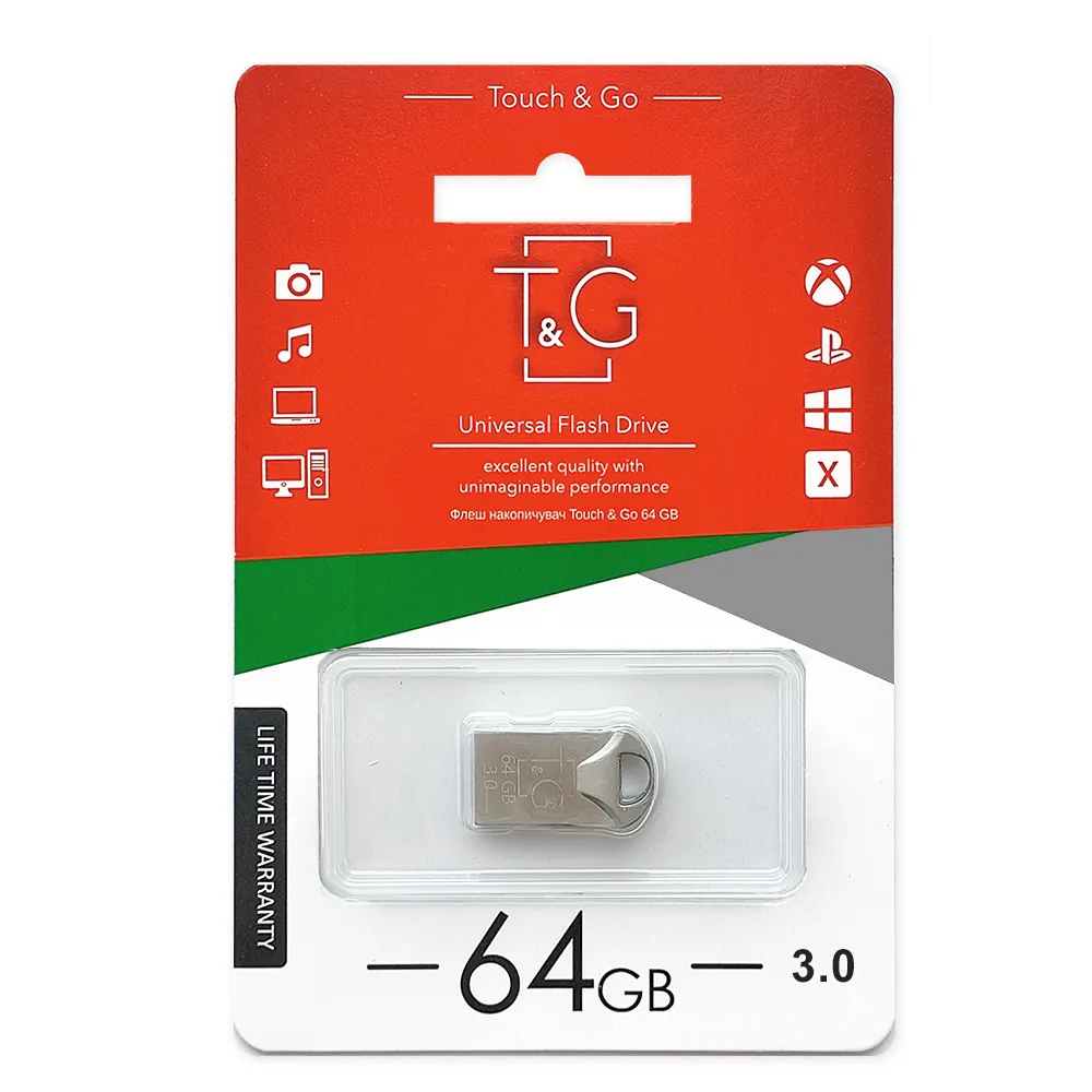 Флеш-накопичувач USB3.0 64GB T&G 106 Metal Series Silver (TG106-64G3) - мініатюра 2