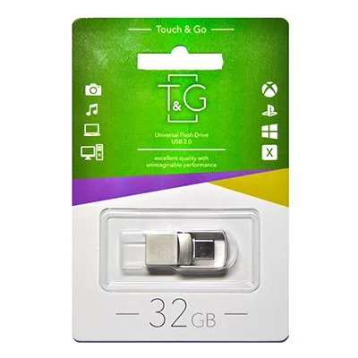 Флеш-накопичувач USB3.0 32GB Type-C T&G 104 Metal Series Silver (TG104TC-32G3) - мініатюра 2