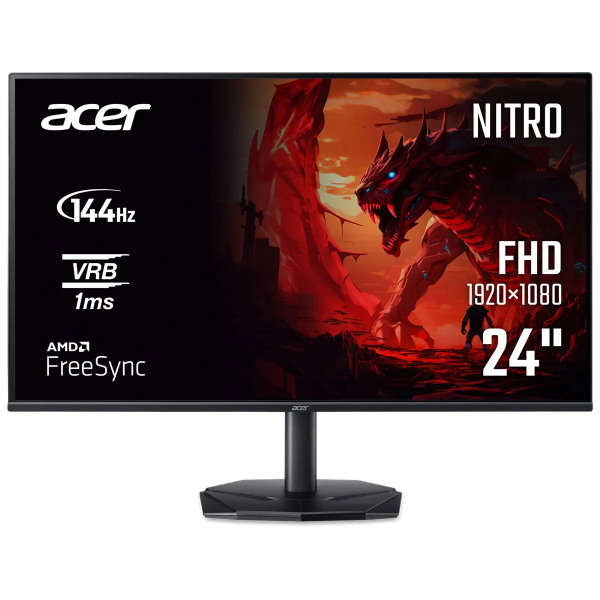 Монітор 23.8" Acer Nitro KG240YP0bi (UM.QX0EE.012) VA Black 144Hz - мініатюра 8