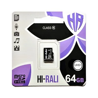 Карта пам`ятi MicroSDXC 64GB Class 10 Hi-Rali (HI-64GBSDCL10-00) - мініатюра 2