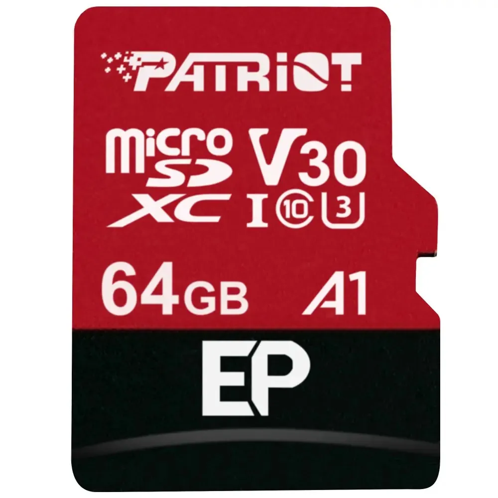 Карта пам`ятi MicroSDXC 64GB UHS-I/U3 Class 10 Patriot EP A1 R90/W80MB/s + SD-adapter (PEF64GEP31MCX) - мініатюра 2