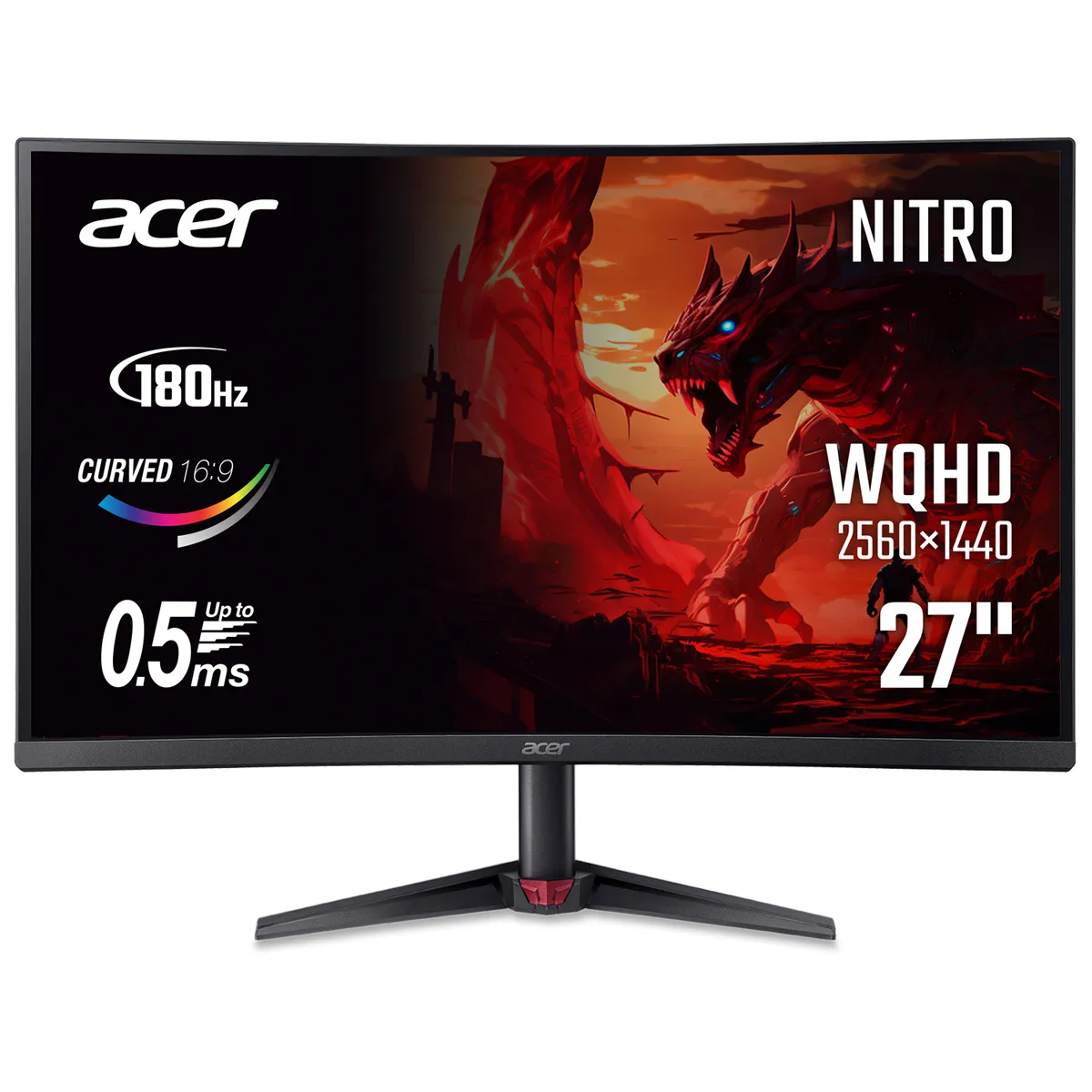 Монітор 27" Acer ED273UP2bmiipx (UM.HE3EE.201) VA Black Curved 180Hz - зображення 1