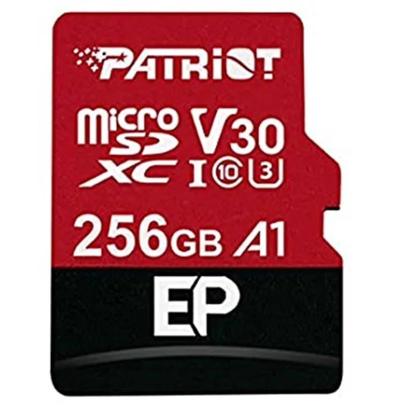 Карта пам`ятi MicroSDXC 256GB UHS-I/U3 Class 10 Patriot EP A1 R90/W80MB/s + SD-adapter (PEF256GEP31MCX) - зображення 1