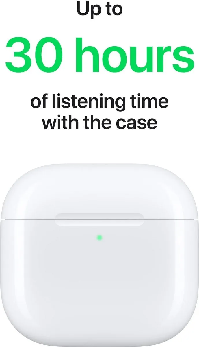 Bluetooth-гарнiтура Apple AirPods 4 (MXP63ZE/A) - мініатюра 5