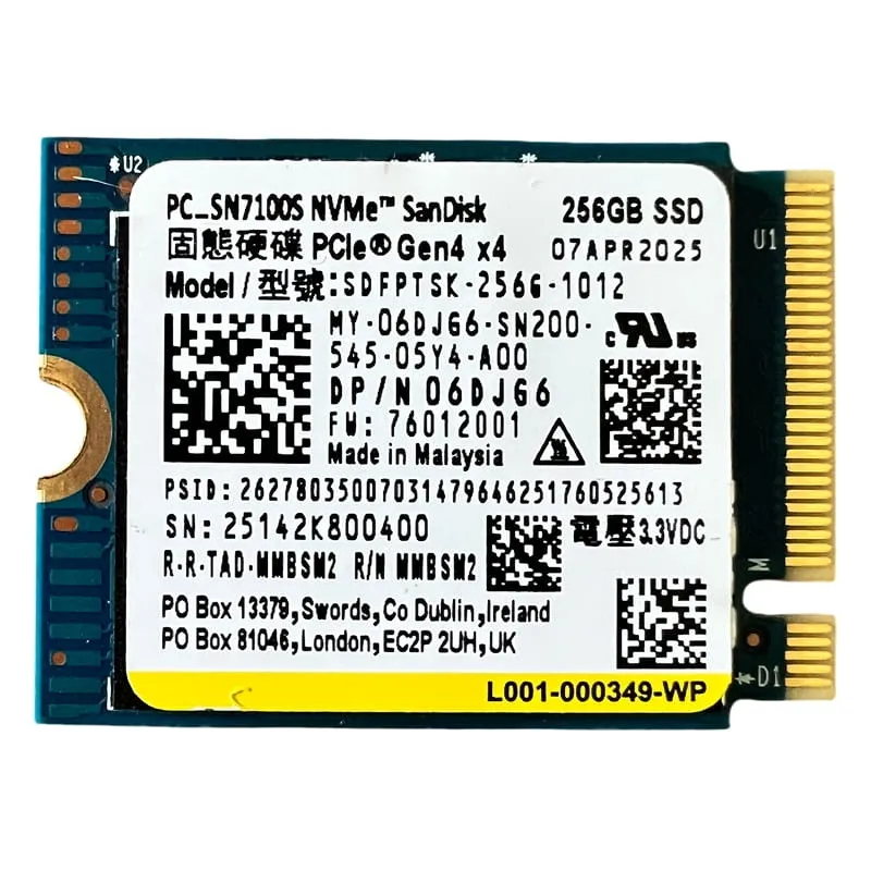 Накопичувач SSD 256GB SanDisk PC SN7100S M.2 2230 PCIe 4.0 x4 TLC (SDFPTSK-256G) - зображення 1