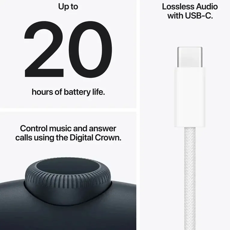 Bluetooth-гарнітура Apple AirPods Max 2 Midnight (MHWK4ZE/A) - мініатюра 4