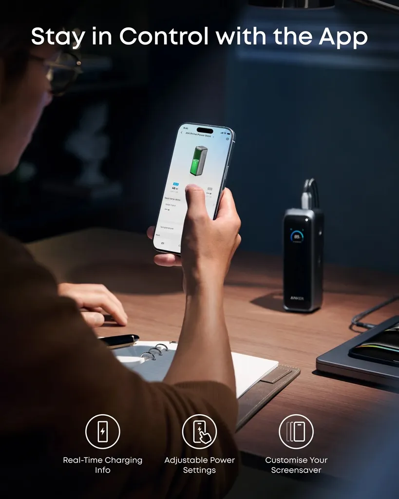 Універсальна мобільна батарея Anker Prime 20000mAh 220W Black (A110BH11) - мініатюра 6