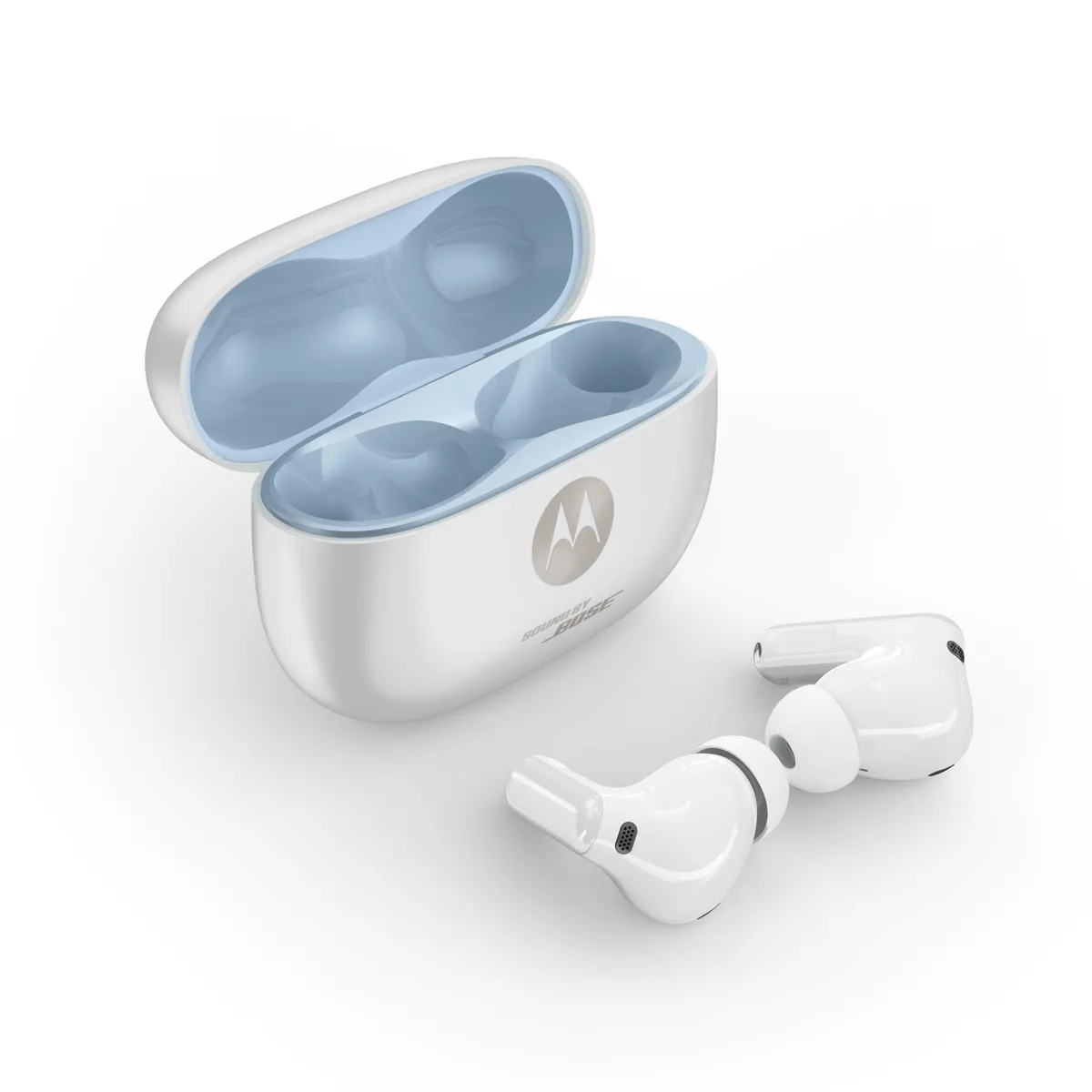 Bluetooth-гарнітура Motorola Moto Buds 2 Plus Cool White (PG38C08069) - мініатюра 7