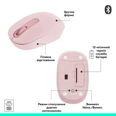 Миша бездротова Logitech M196 Rose (910-007461) - мініатюра 11