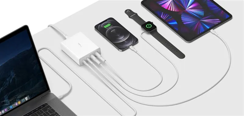 Мережевий зарядний пристрій Belkin Home Charger 108W Dual USB-С/USB-A (WCH010VFWH) - мініатюра 7