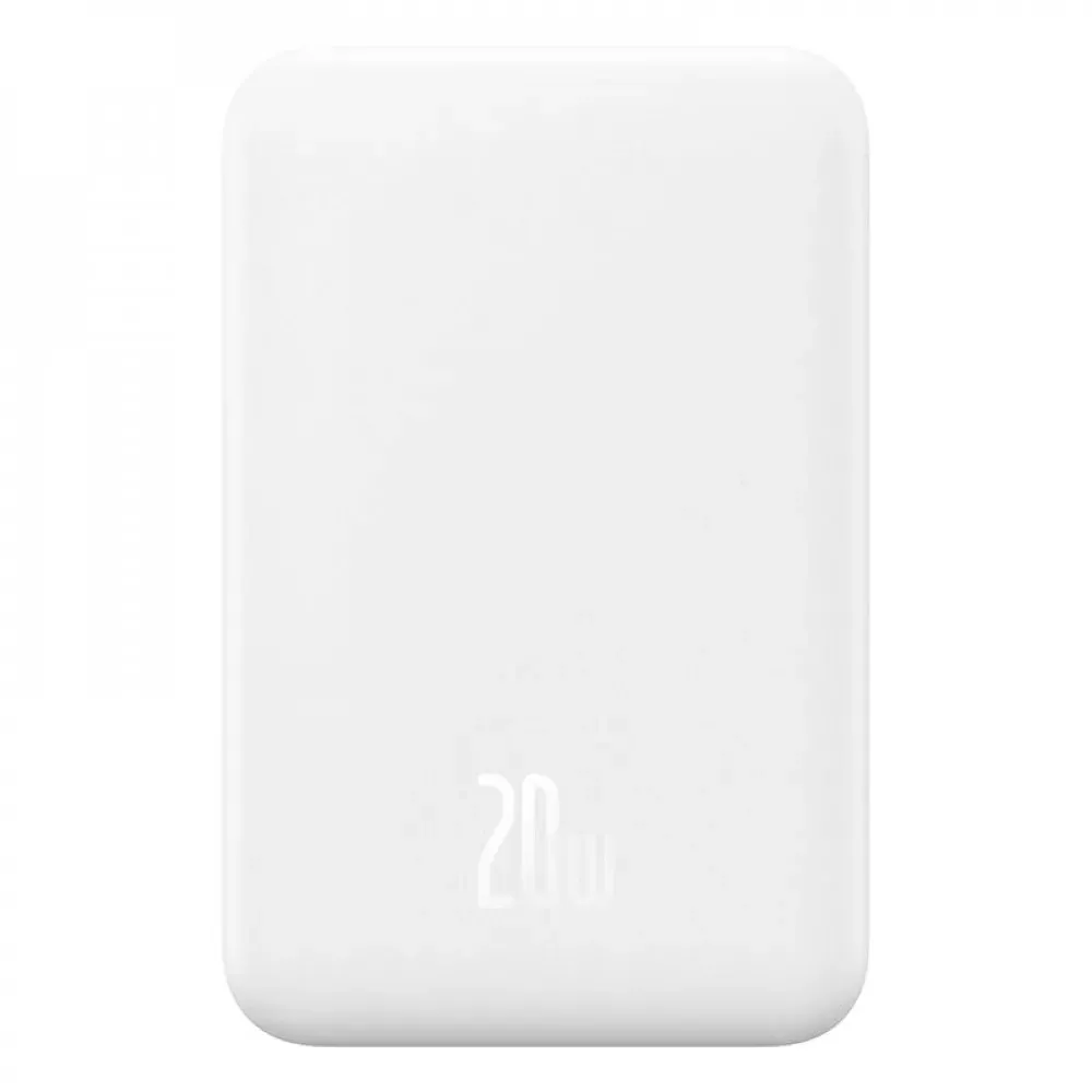Універсальна мобільна батарея Baseus Magnetic Mini 5000mAh, 20W White (P10022107223-00) - зображення 1
