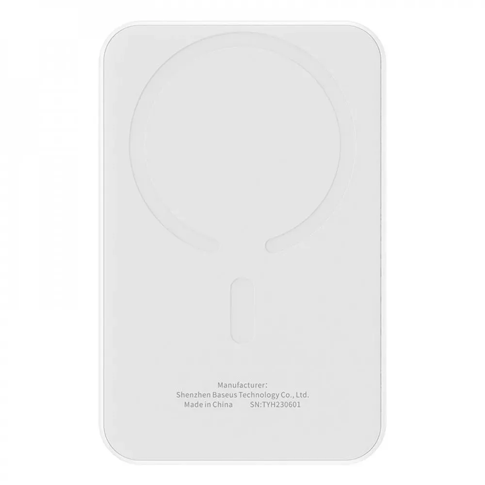 Універсальна мобільна батарея Baseus Magnetic Mini 5000mAh, 20W White (P10022107223-00) - мініатюра 2