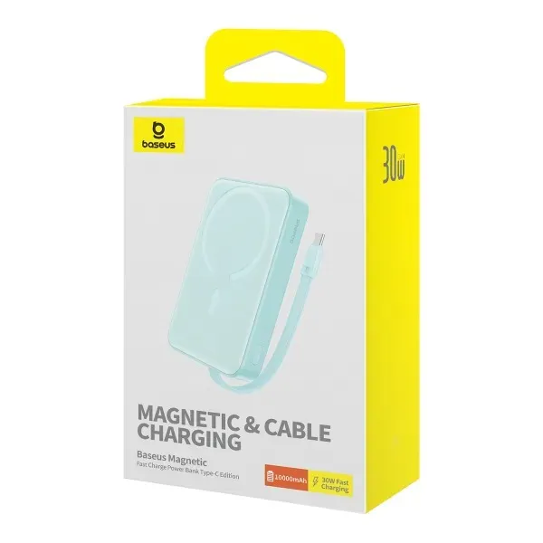 Універсальна мобільна батарея Baseus Magnetic Mini 10000mAh, 30W Blue (P1002210B333-00) - мініатюра 2