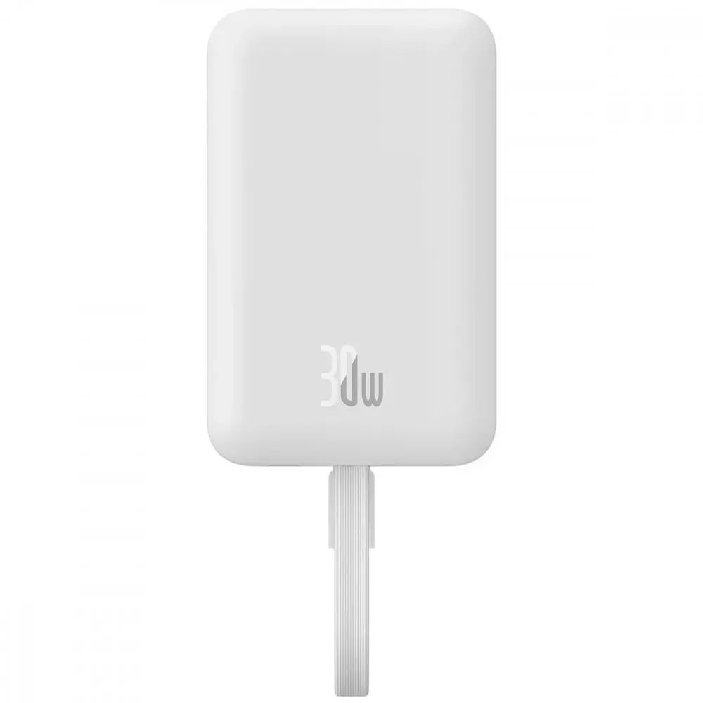 Універсальна мобільна батарея Baseus Magnetic Mini 10000mAh, 30W White (P1002210B223-00) - зображення 1