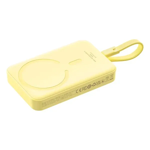 Універсальна мобільна батарея Baseus Magnetic Mini 10000mAh, 30W Yellow (P1002210BY23-00) - мініатюра 4
