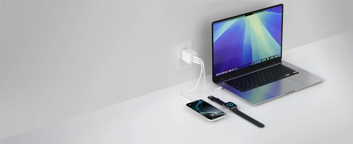 Мережевий зарядний пристрій Belkin BoostCharge Pro 3-Port GaN Wall Charger 70W White (WCH018HQWH) - мініатюра 8
