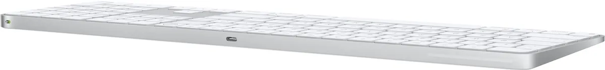 Клавіатура бездротова Apple Magic Keyboard with Touch ID and Numeric Keypad for Mac with Apple silicon Ukrainian White (MXK73UA/A) - мініатюра 2