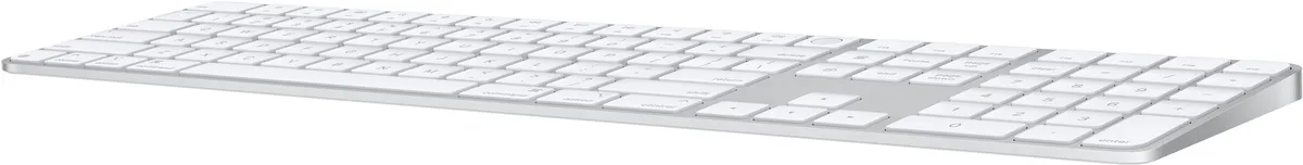 Клавіатура бездротова Apple Magic Keyboard with Touch ID and Numeric Keypad for Mac with Apple silicon Ukrainian White (MXK73UA/A) - мініатюра 4