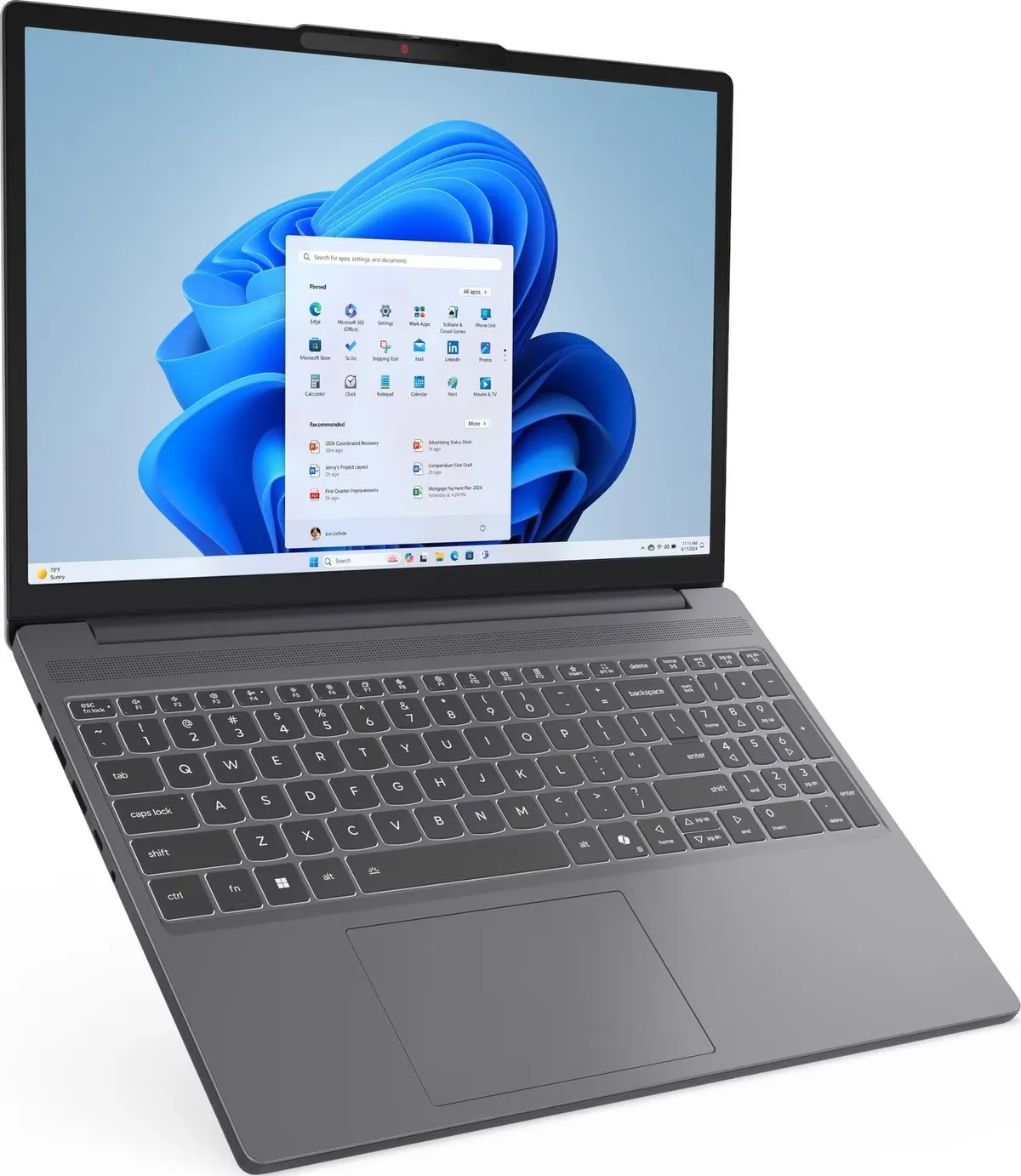 Ноутбук Lenovo IdeaPad Slim 3 15IRH10 (83K101K7RA) Luna Grey - мініатюра 4