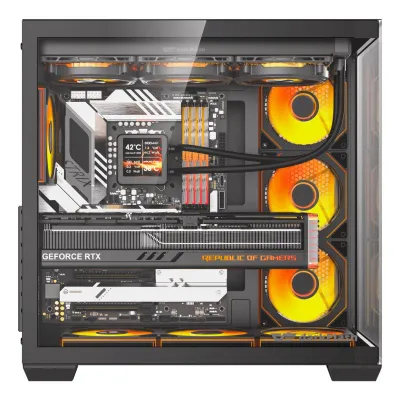 Корпус для комп'ютера DARK FLASH C280 EATX без блока живлення, чорний - мініатюра 3