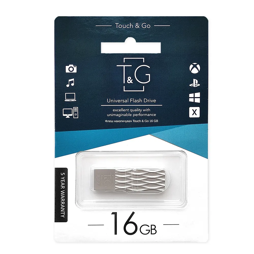 Флеш-накопичувач USB 16GB T&G 103 Metal Series Silver (TG103-16G) - мініатюра 2