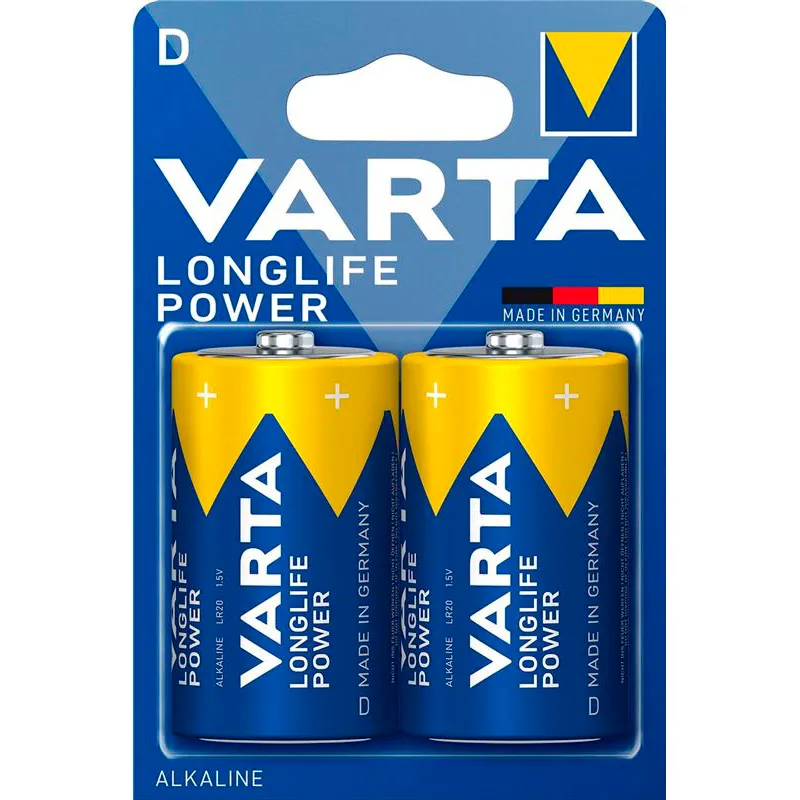 Батарейка Varta High Energy D/LR20 BL 2шт - зображення 1