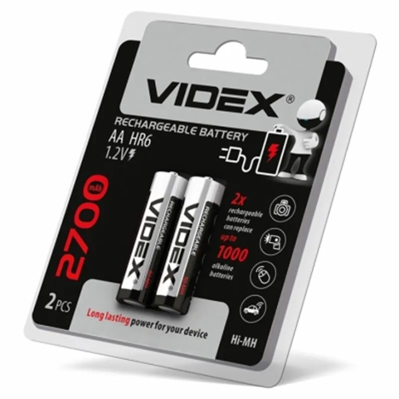 Акумулятор Videx AA/HR06 2700 mAh BL 2шт - зображення 1