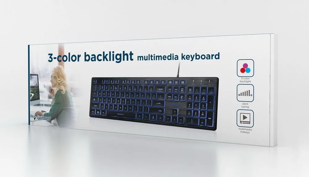 Клавіатура Gembird KB-UML3-01-UA Ukr Black - зображення 1