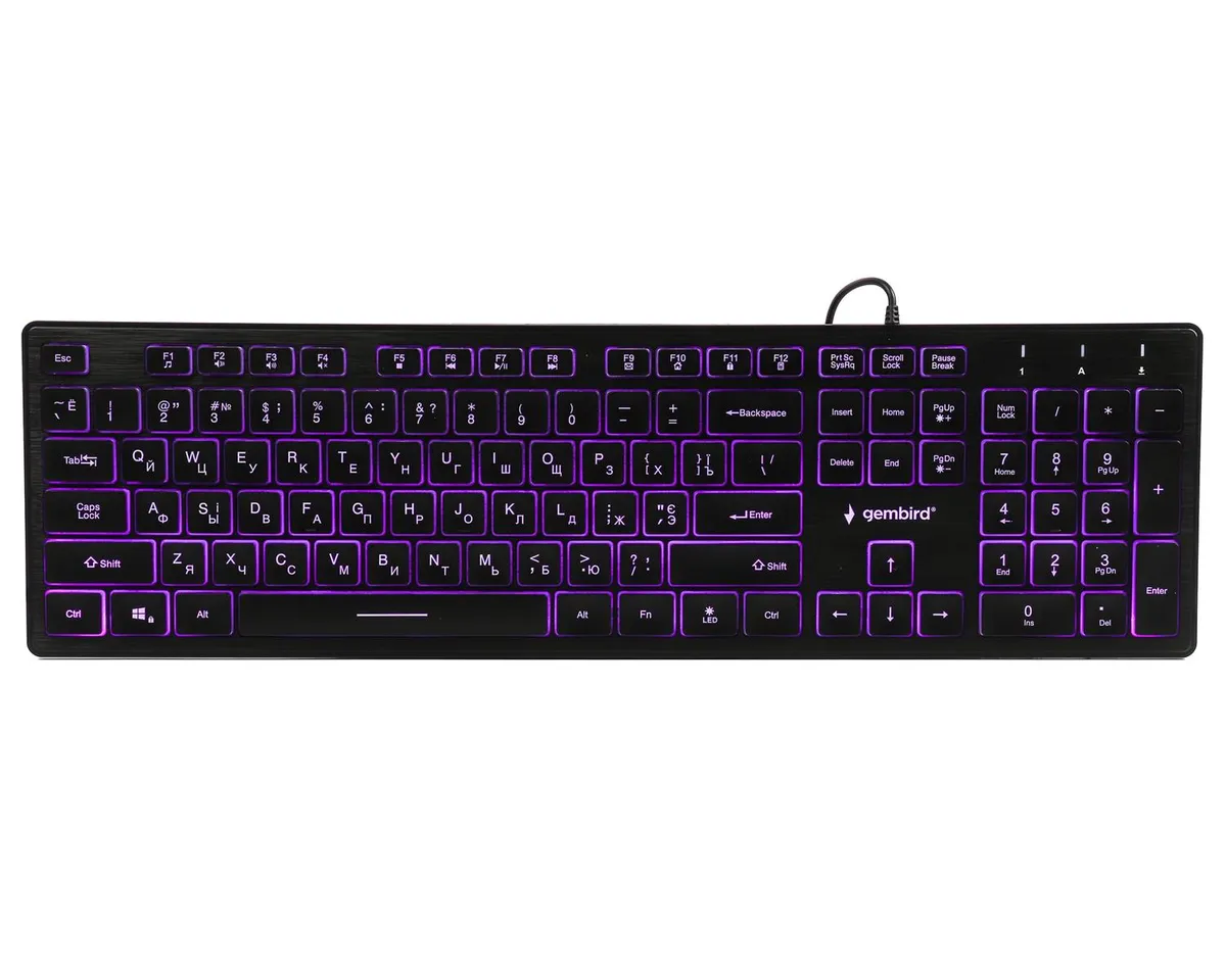 Клавіатура Gembird KB-UML3-01-UA Ukr Black - мініатюра 3