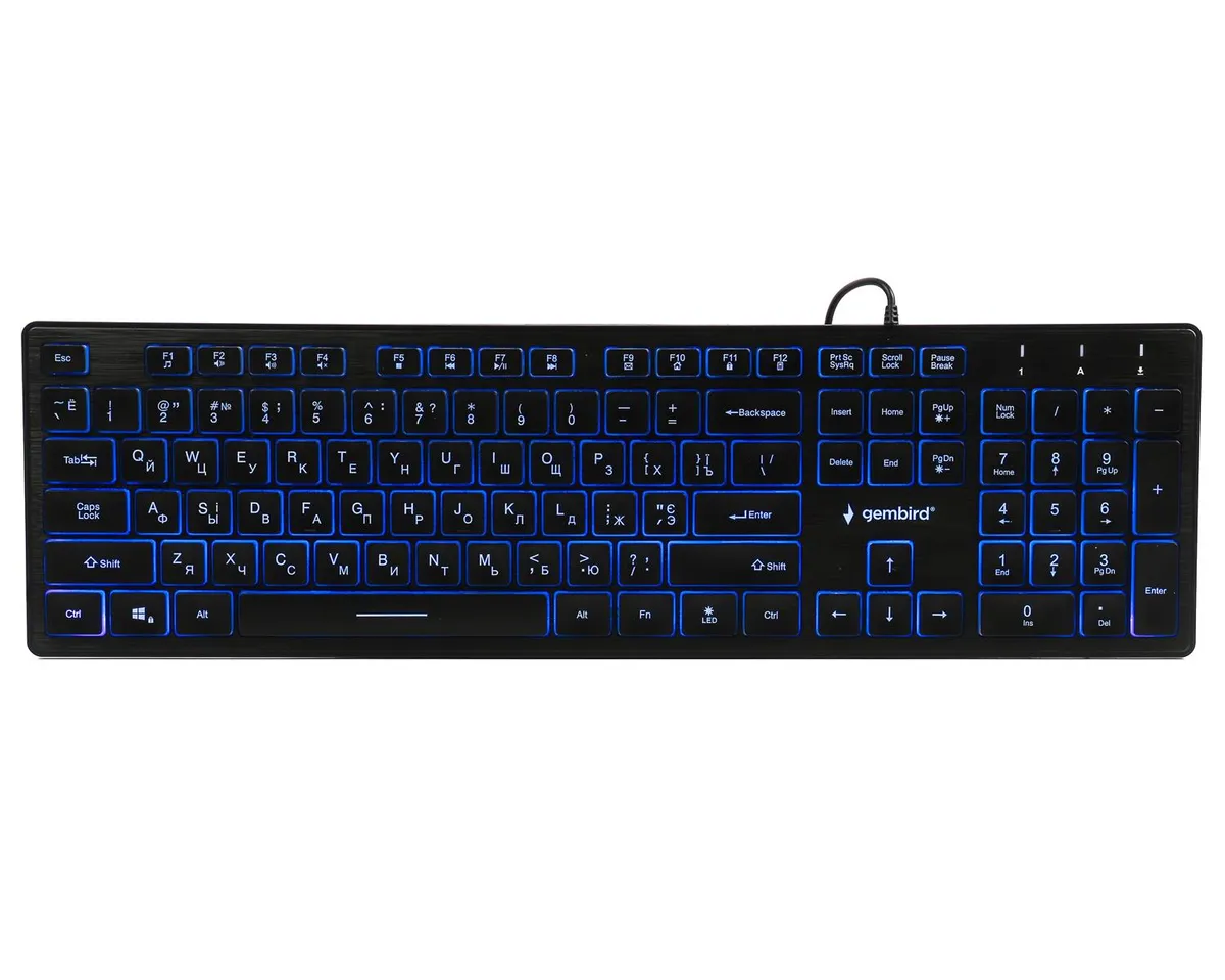 Клавіатура Gembird KB-UML3-01-UA Ukr Black - мініатюра 4
