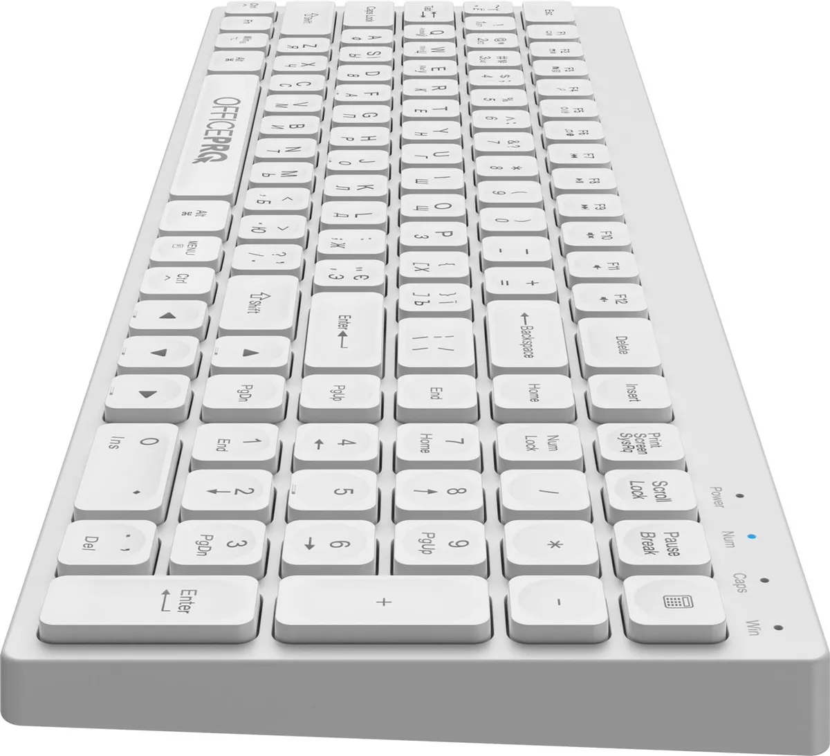 Клавіатура бездротова OfficePro SK985W Bluetooth White - мініатюра 5