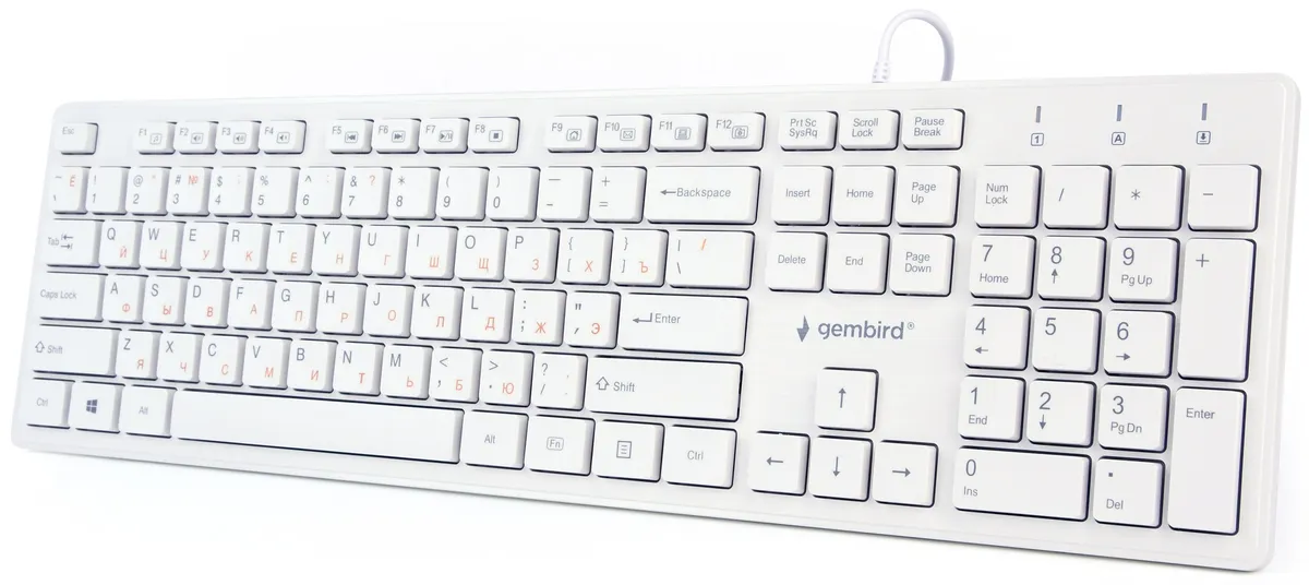 Клавіатура Gembird KB-MCH-03-W-UA Ukr White - зображення 1