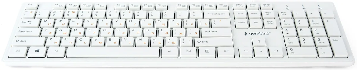 Клавіатура Gembird KB-MCH-03-W-UA Ukr White - мініатюра 2