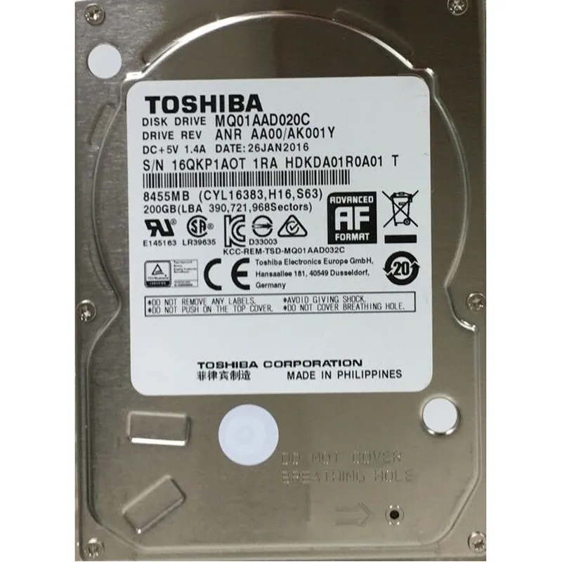 Накопичувач HDD 2.5" SATA 200GB Toshiba 4200rpm 8MB (MQ01AAD020C) - зображення 1