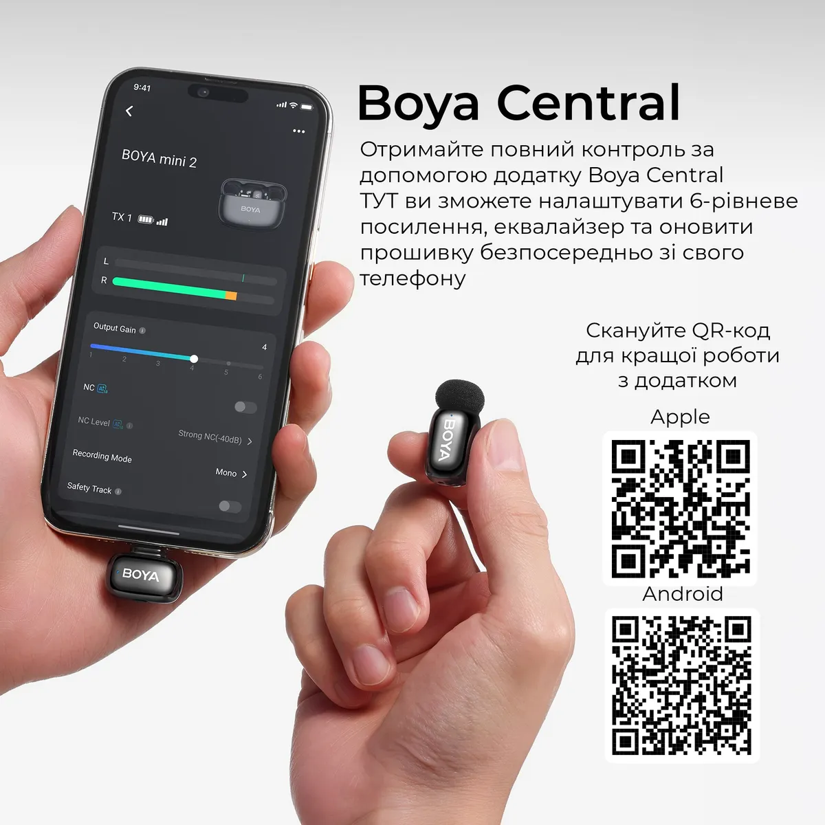 Мікрофон BOYA mini 2-01 Type-C/Lightning Black - мініатюра 11