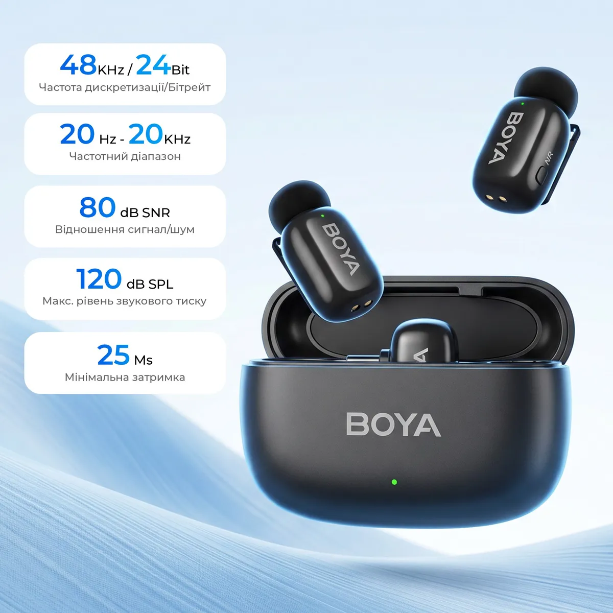 Мікрофон BOYA mini 2-01 Type-C/Lightning Black - мініатюра 14
