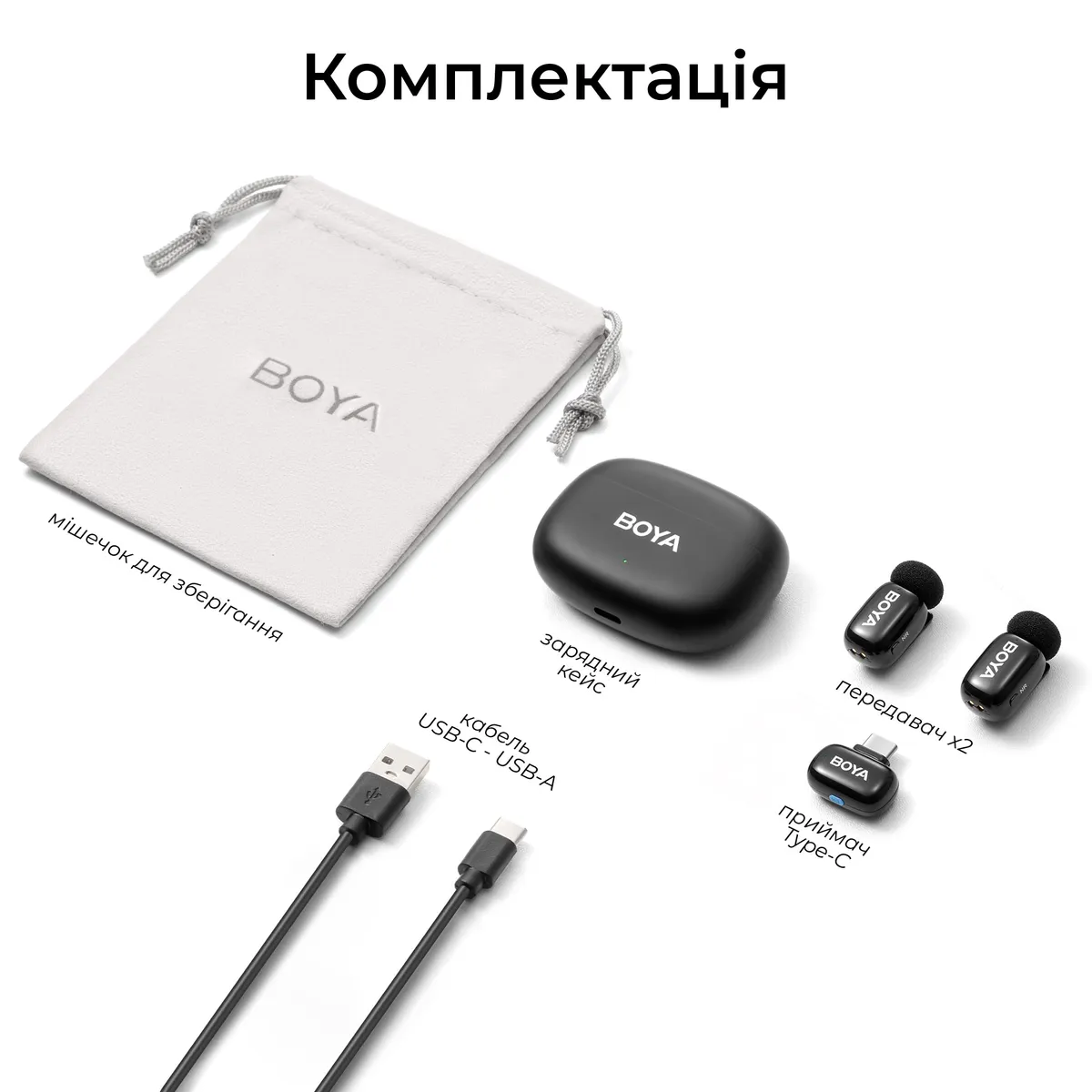 Мікрофон BOYA mini 2-02 Type-C Black - мініатюра 16
