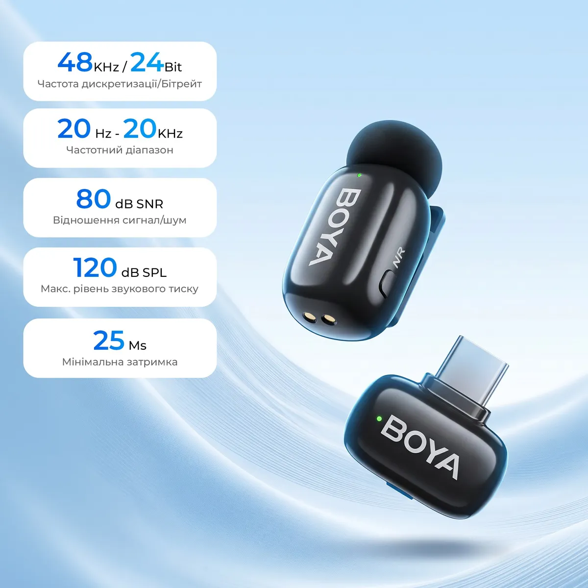 Мікрофон BOYA mini 2-06 Type-C Black - мініатюра 12