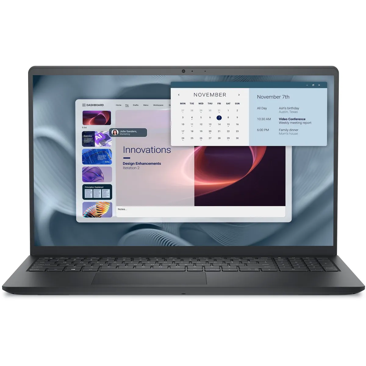 Ноутбук Dell Pro 15 Essential Carbon Black (PV15255MDO851UA_UBU)(15.6"/Ryzen 3 7320U/8/SSD512/DOS) - зображення 1