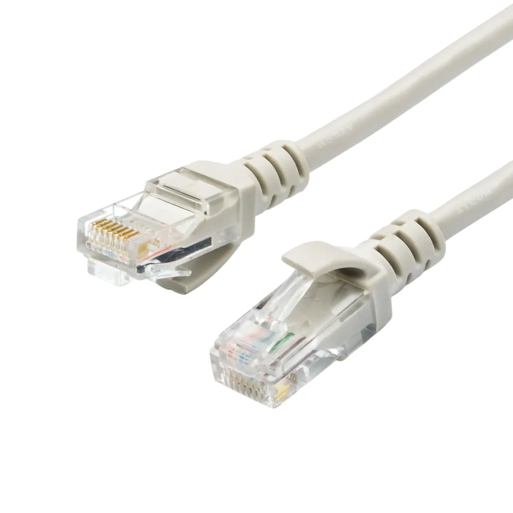 Патч-корд литий, UTP, RJ45, Cat.5e, 2m, сірий - зображення 1