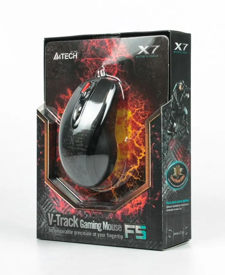 Миша A4Tech F5 Black V-Track - зображення 1