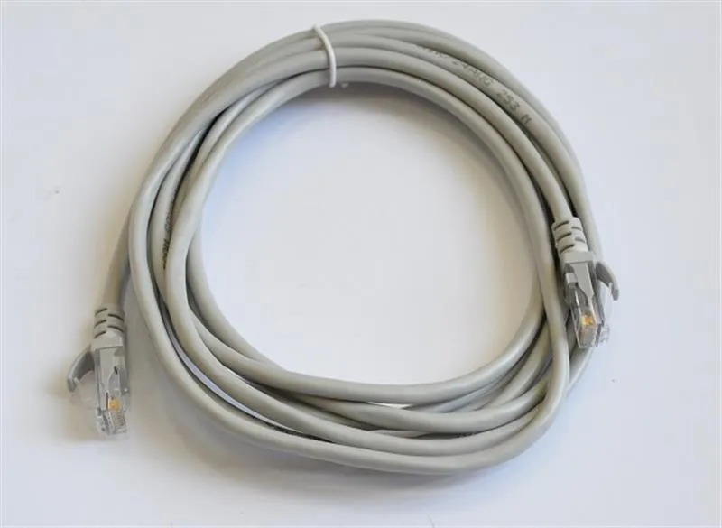 Патч-корд литий, UTP, RJ45, Cat.5e, 3m, сірий - зображення 1