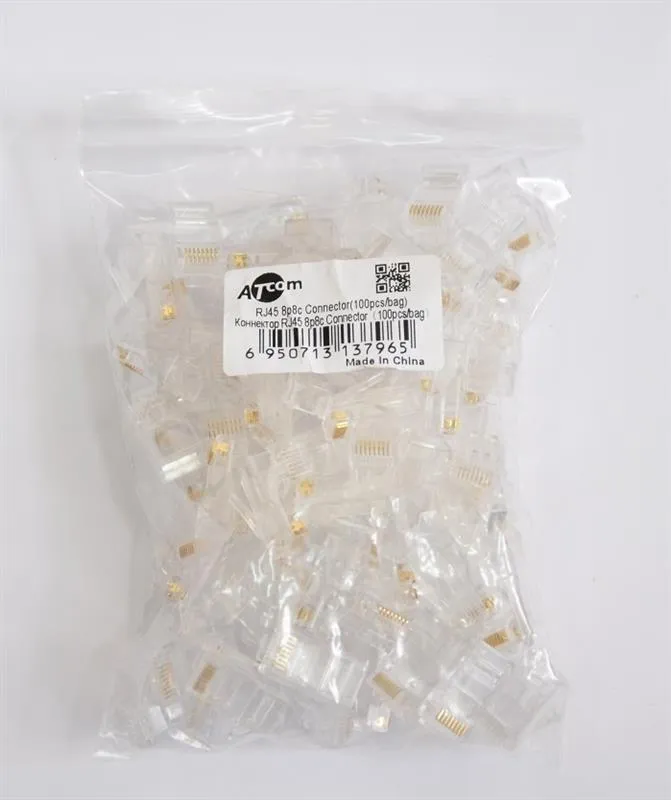 Конектор Atcom (3796) RJ45 (100 шт/уп) - мініатюра 3