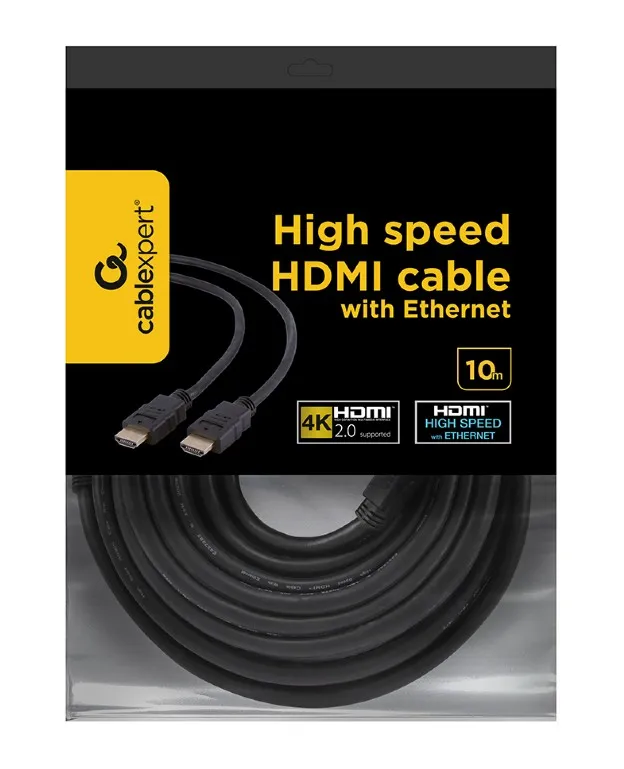 Кабель Cablexpert HDMI - HDMI V 2.0 (M/M), 10 м, чорний (CC-HDMI4-10M) пакет - мініатюра 4