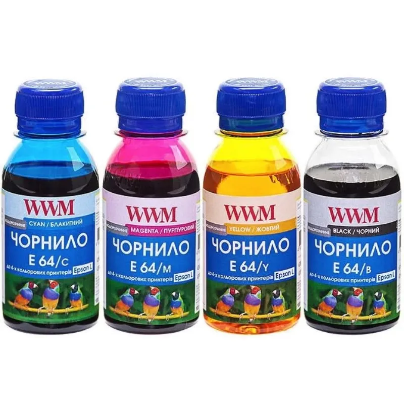 Комплект чорнил WWM Epson L110/210/355 B/C/M/Y (E64SET4-2) 4*100г - зображення 1