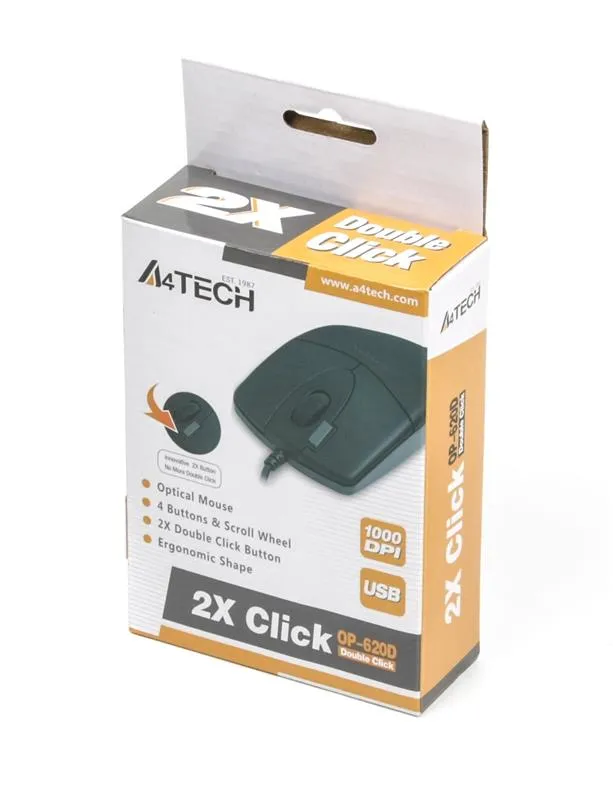 Миша A4Tech OP-620D Black - мініатюра 4