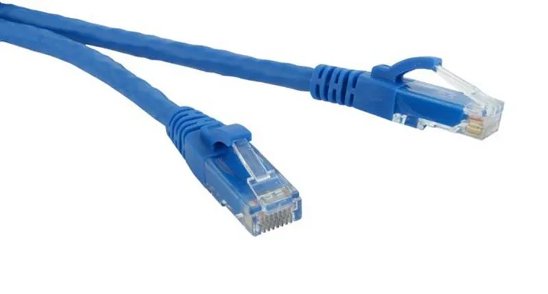 Патч-корд литий, UTP, RJ45, Cat.5e, 0,5m, синій - мініатюра 2